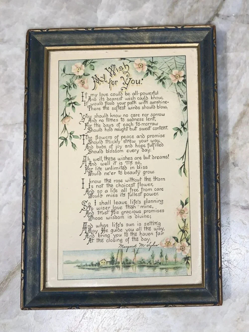 Antique Framed Love Poem